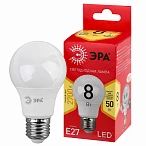 ЭРА Лампочка светодиодная RED LINE LED A55-8W-827-E27 R Е27 / E27 8 Вт теплый белый свет