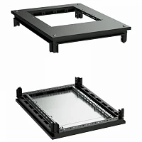 DKC Крыша с фланцем и основание для напольных 19" IT-корпусов ДКС серии CQE 800 x 1000, RAL9005