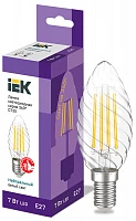 IEK Лампа LED CT35 свеча витая 7Вт 230В 4000К E27 серия 360°