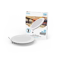 Gauss Светильник Slim круг 15W 1250lm 6500K 180-265V IP20 монтаж Ø155 170*22 LED