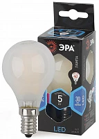 ЭРА F-LED P45-5W-840-E14 frost (филамент, шар мат., 5Вт, нейтр, E14)