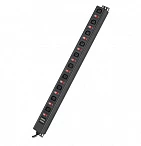 DKC Блок распределения питания (PDU) 0U 10A с индикацией и защитой, Вых:10 С13, Вх:С14