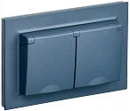 IEK BRITE Роз. 2-я с кр. 16А в сб IP44 РСбш12-3-44-БрМ маренго