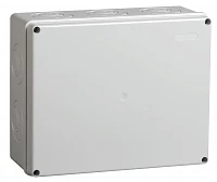 IEK Коробка КМ41271 распаячная для о/п 240х195х90 мм IP44 (RAL7035, кабельные вводы 5 шт)