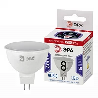 ЭРА Светодиодные лампочки STD LED MR16-8W-12V-860-GU5.3 GU5.3 8Вт софит холодный дневной свет