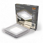 Gauss Светильник Bubbles кв3+3W, 350lm 3000K 180-265V IP20 монт Ø80 103*103*31мм 3 реж LED