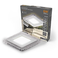 Gauss Светильник Bubbles кв3+3W, 350lm 3000K 180-265V IP20 монт Ø80 103*103*31мм 3 реж LED