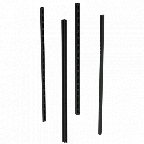 DKC Стойки вертикальные для напольных 19" IT-корпусов ДКС серии CQE, В=1400мм, без дополнительных креплений, 4шт, RAL9005