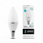 Gauss Лампа Elementary Свеча 6W 450lm 4100K Е14 LED