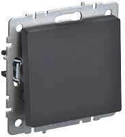 IEK BRITE Выключатель 1-клавишный самовозвратный 10А ВС10-1-4-БрГ графит