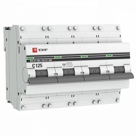 EKF PROxima ВА 47-100 Автоматический выключатель  (С) 4P 125А 10kA