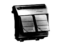 DKC Компьютерная розетка двойная RJ45 кат.6, 8P8C, Brava, черная, 2мод