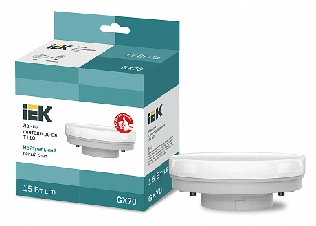IEK Лампа LED T110 таблетка 15Вт 230В 4000К GX70