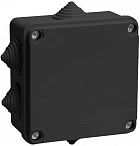 IEK Коробка расп. КМ41233 100х100х50мм IP44 6 вв. черная