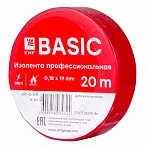EKF Basic Изолента класс А (0,18х19мм) (20м.) красная