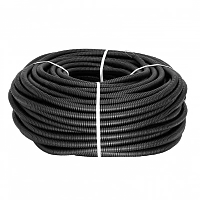 EKF PROxima Труба гофр. ПНД Plast с зондом d20мм (25м.) черная