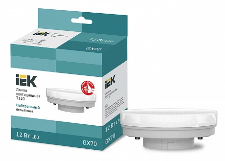 IEK Лампа LED T110 таблетка 12Вт 230В 4000К GX70
