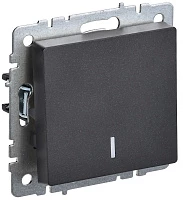 IEK BRITE Выключатель 1-клавишный с индикацией 10А ВС10-1-1-БрЧ черный