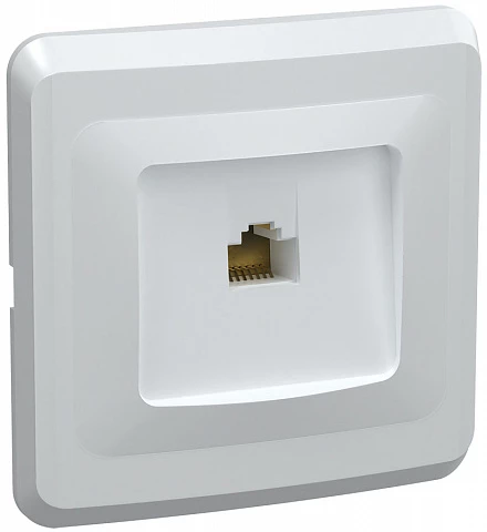 IEK VEGA РК10-ВБ Розетка 1-ая комп. RJ45 Cat5e ВЕГА белый