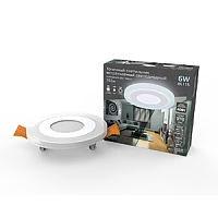 Gauss Светильник Backlight круг 3+3W 350lm 4000K 180-265V IP20 монт Ø85 105*31мм 3 реж LED