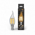 Gauss Лампа Filament Свеча на ветру 13W 1100lm 2700К Е14 LED 1/10/50
