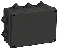 IEK Коробка расп. КМ41241 150х110х70мм IP44 10 вв. черная