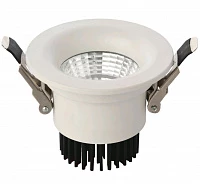 Kink Light 2125 Светильник встраиваемый белый d8,5 h6,5 Led 7W (4000K)