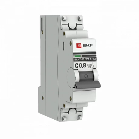 EKF PROxima ВА 47-63 Автоматический выключатель  (С) 1P 0,8А 4,5kA