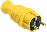 IEK OMEGA ВБп3-1-0м Вилка прямая IP44 жёлтая