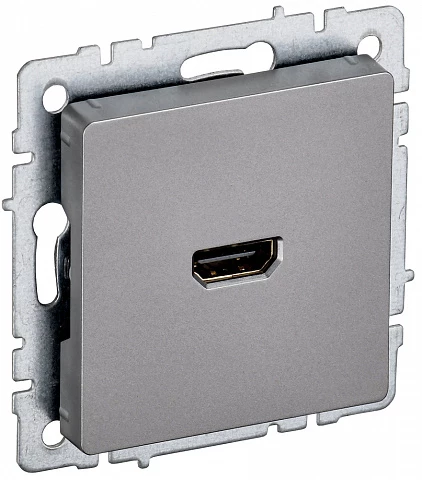 IEK BRITE Розетка HDMI РHDMI-0-БрС сталь