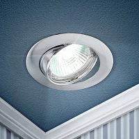 ЭРА KL1A CH Хром Светильник литой простой поворотный MR16,12V/220V, 50W