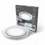 Gauss Светильник Bubbles круг 6+3W, 540lm 4000K 180-265V IP20 монтаж Ø120 144*31мм 3 режима LED