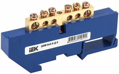 IEK Шина N ноль на DIN-изол ШНИ-6х9-6-Д-С