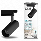 Gauss Светильник трековый  цилиндр 20W 1760lm 4000K 180-220V IP20 65*206мм черный линза 36º LED