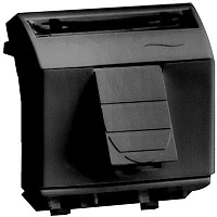 DKC Компьютерная розетка RJ45 кат.5e экран., 8P8C, Brava, черная, 2мод