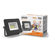 Gauss Прожектор Elementary 10W 840lm 3000К 200-240V IP65 черный LED