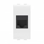 DKC Компьютерная розетка RJ45 кат.5e, Brava, белая, 1 модуль