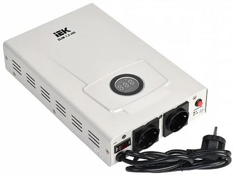 IEK  SLIM Стабилизатор напряжения 1-ф. настенный 1,5кВА