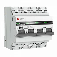 EKF PROxima ВА 47-63 Автоматический выключатель  (D) 4P 6А 4,5kA