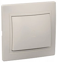 IEK KVARTA ВСп10-1-0-ККм Выключатель 1кл проход. 10А (кремовый)
