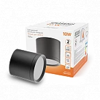 Gauss Светильник Overhead накл цил 10W 700lm 3000K 170-240V IP20 88*75мм черный с расс LED