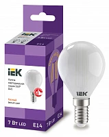 IEK Лампа LED G45 шар матовый 7Вт 230В 4000К E14 серия 360°