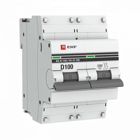 EKF PROxima ВА 47-100 Автоматический выключатель  (D) 2P 100А 10kA