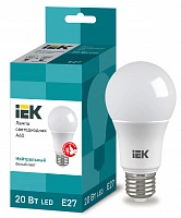 IEK Лампа светодиодная ECO A60 шар 20Вт 230В 4000К E27