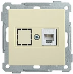 IEK РТ12-1-Б Розетка телефонная RJ12 BOLERO кремовый