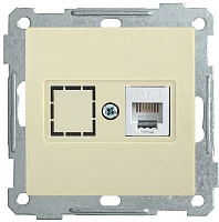 IEK РТ12-1-Б Розетка телефонная RJ12 BOLERO кремовый