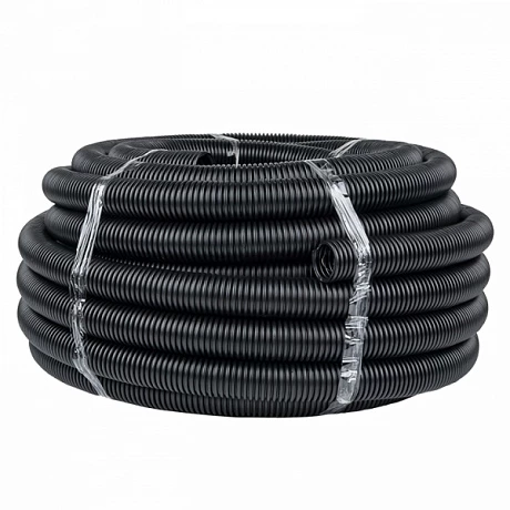EKF PROxima Труба гофр. ПНД Plast с зондом d40мм (25м.) черная