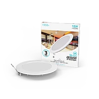 Gauss Светильник Slim круг 18W 1350lm 4000K 180-265V IP20 монтаж Ø210 225*22 LED