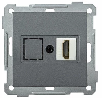 IEK РHDMI-0-Б Розетка HDMI BOLERO антрацит