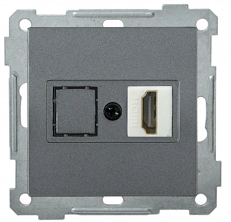 IEK РHDMI-0-Б Розетка HDMI BOLERO антрацит
